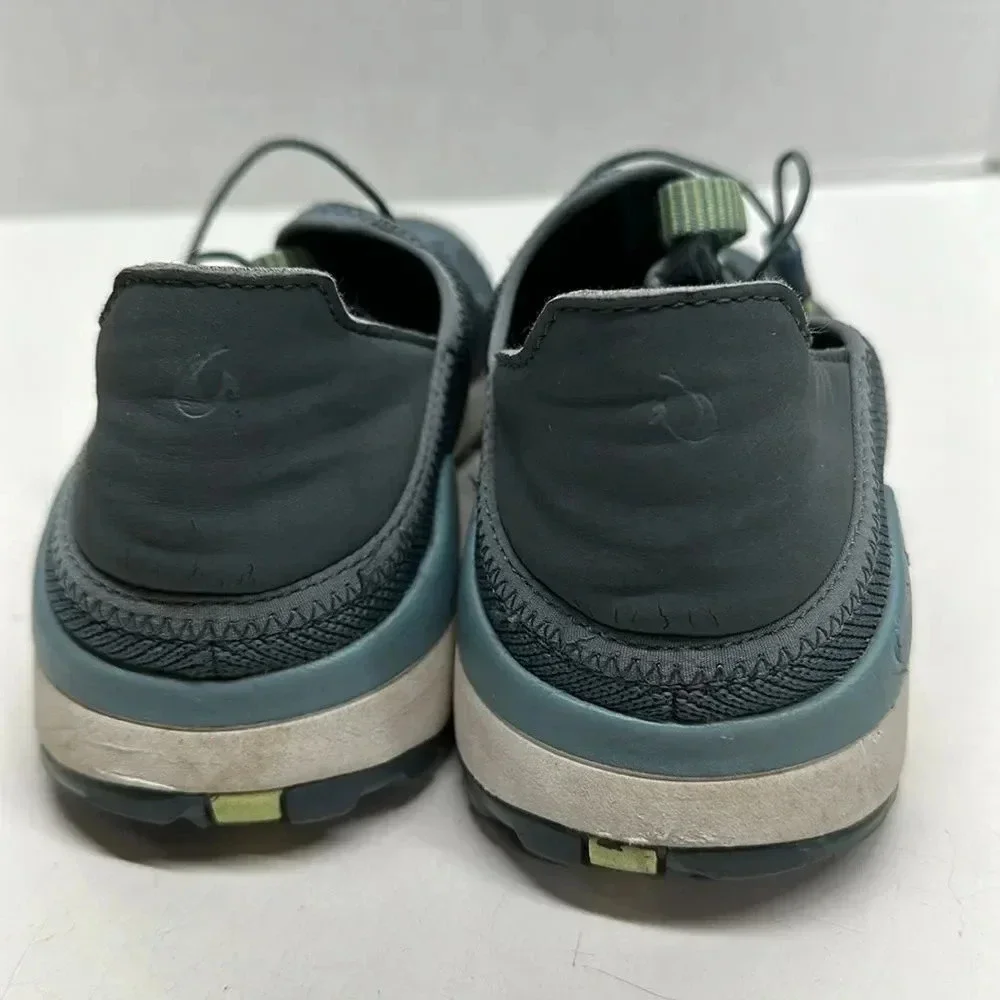 Olukai Miki Trainer Sneakers Shoes Drawstring Athletic Blue Green Women's 8 - Picture 3 of 11